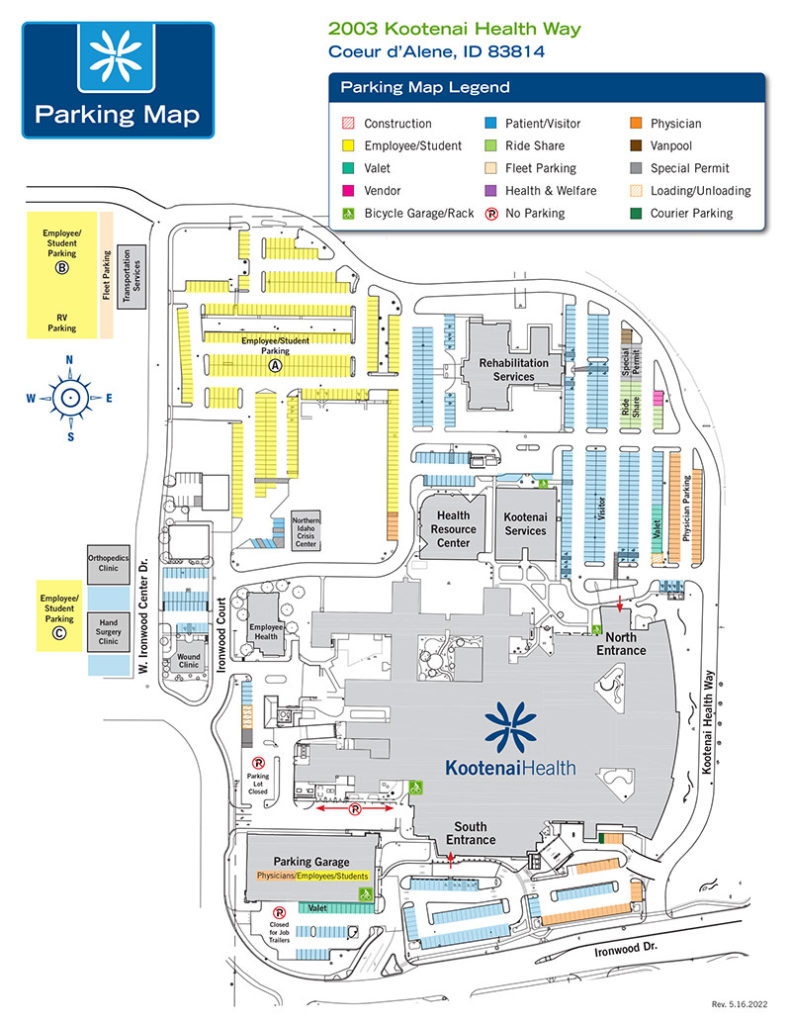 Medical Center Map & Parking Information