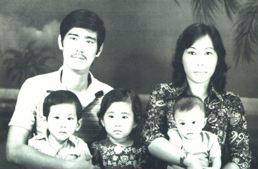 This is the last family photo taken of Dr. Huynh and her family before fleeing Communist Vietnam (Saigon, 1980)