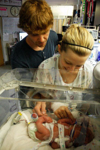 Erica and Brett visit their daughter in Kootenai Health's Special Care Nursery